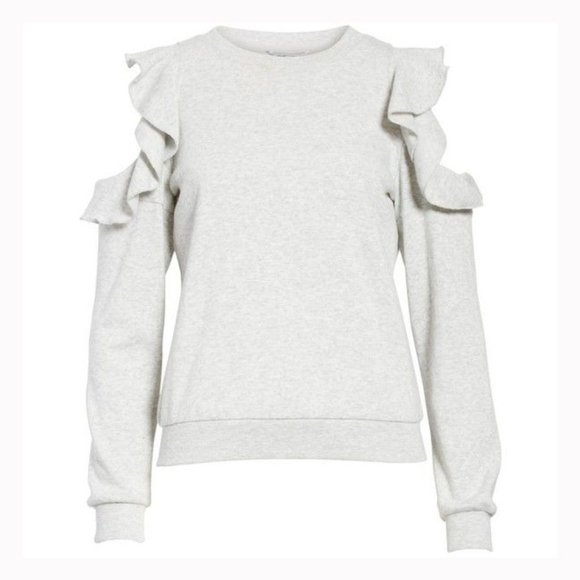 NWOT Rebecca Minkoff Gracie Cold Shoulder Sweatshirt (XS) - Picture 1 of 8